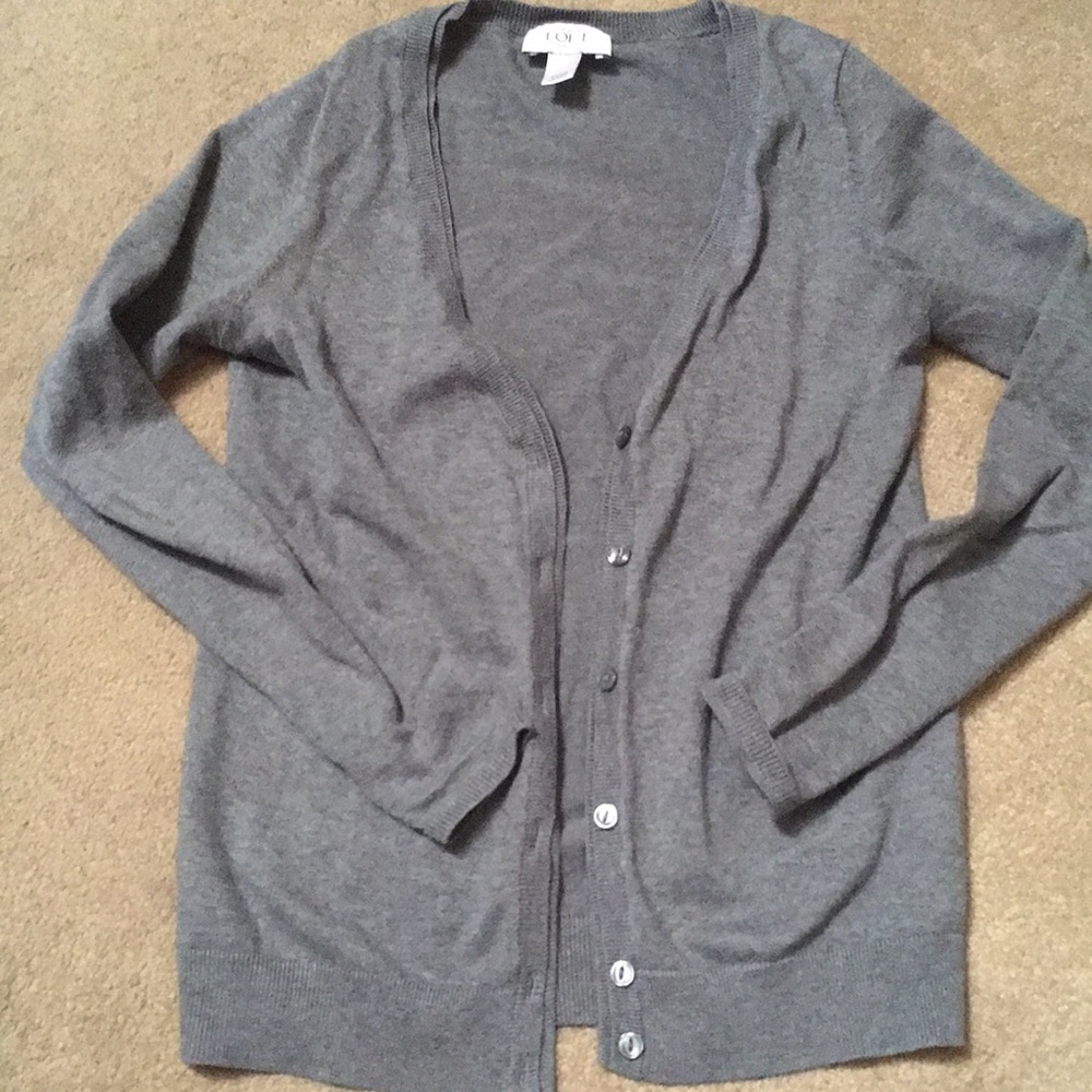 Gray cardigan